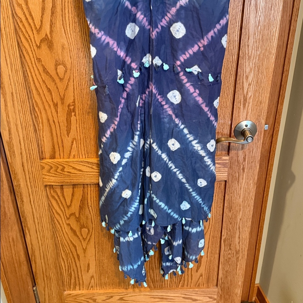 Lovestitch Blue Tie-Dye Cotton Sarong Medium/Large NWOT - Picture 3 of 6